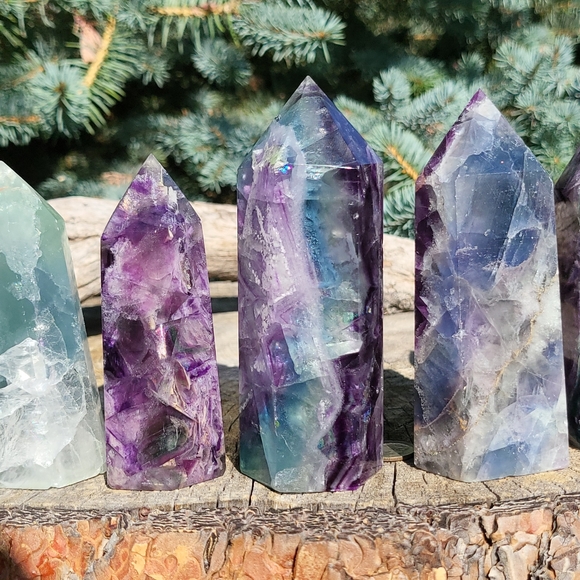 Rainbow Fluorite Tower / Wand / Obelisk / Fluorite - Picture 5 of 9